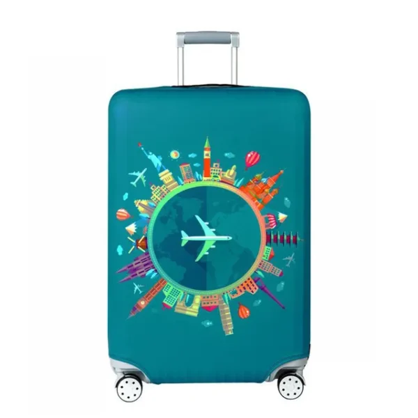 Elastic World Map Luggage Cover – Travel Protector for Suitcases - Image 12