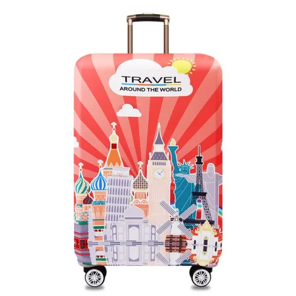 Elastic World Map Luggage Cover – Travel Protector for Suitcases - Image 5