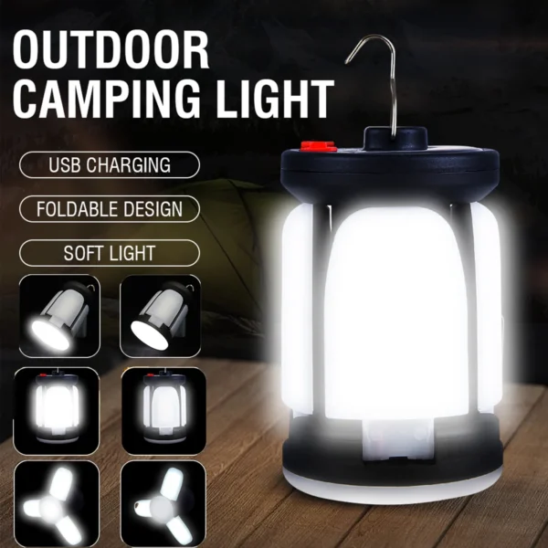 Solar Camping Lantern with Power Bank - Image 2