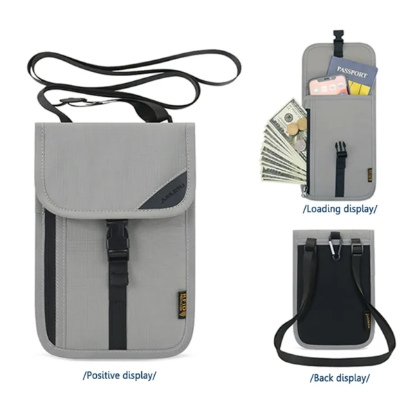 Waterproof RFID Passport Holder – Anti-Theft Travel Neck Pouch - Image 2