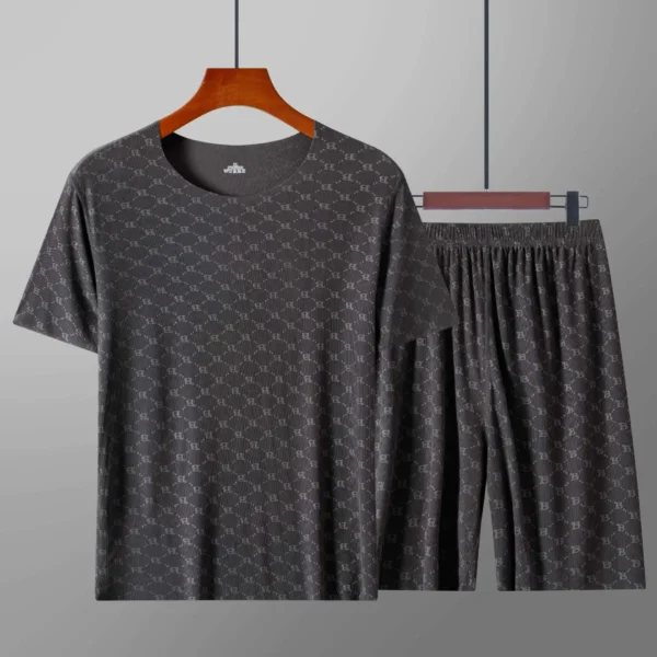 Men’s Ice Silk Summer Pajama Set - Image 2