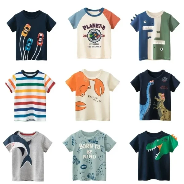 Boys' Cartoon Cotton Summer T-Shirt