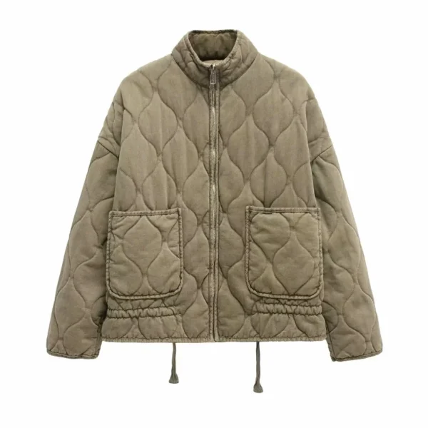 Vintage Quilted Cotton Jacket for Women