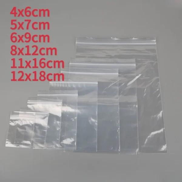 100pcs Small Clear Ziplock Storage Bags - Image 4