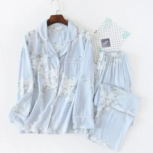 2-Piece Cotton Pajama Set for Women - Image 9