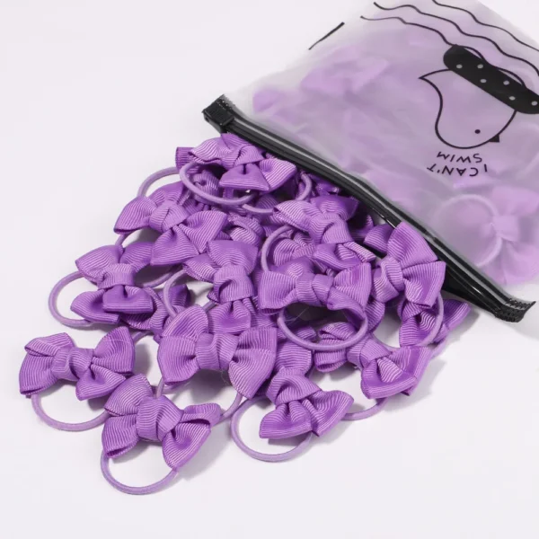 Girls' Bow Hair Ties Set – 5 Pack - Image 5