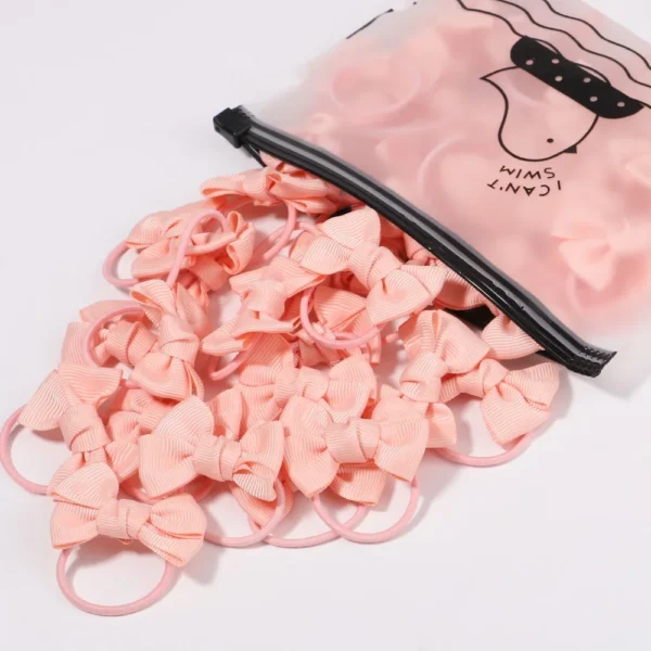 Girls' Bow Hair Ties Set – 5 Pack - Image 3