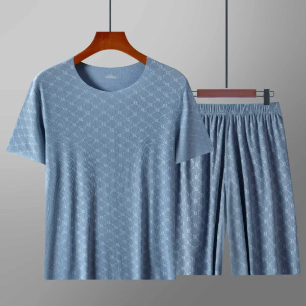 Men’s Ice Silk Summer Pajama Set - Image 4