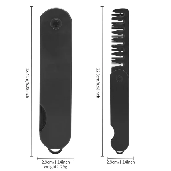 Folding Wide-Tooth Barber Comb Tool - Image 2