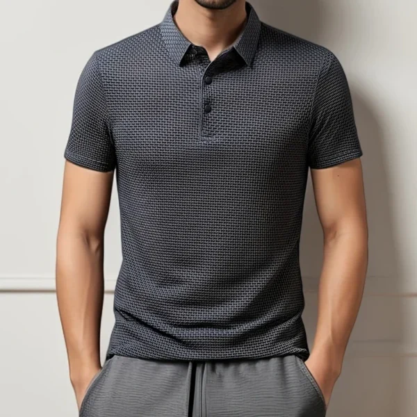 Men’s Business Casual Polo Shirt - Image 3