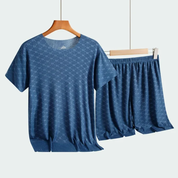 Men’s Ice Silk Summer Pajama Set