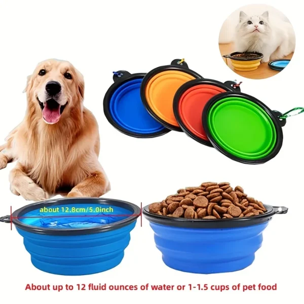 Collapsible Silicone Pet Travel Bowl - Image 3