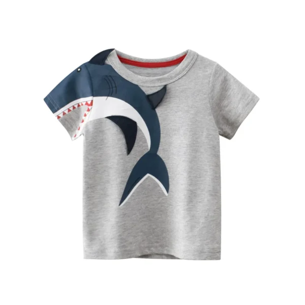 Boys' Cartoon Cotton Summer T-Shirt - Image 2
