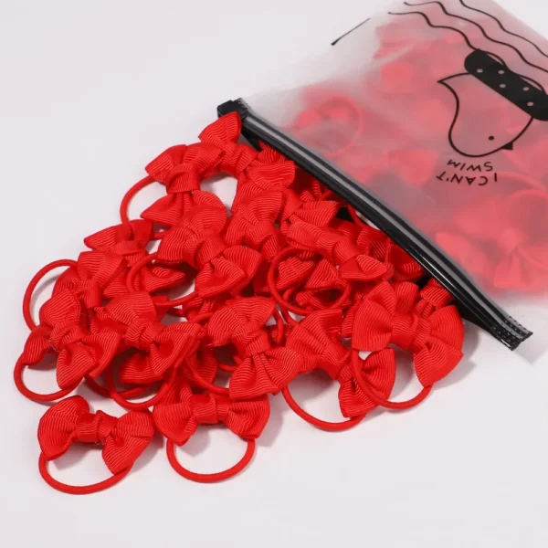 Girls' Bow Hair Ties Set – 5 Pack - Image 6