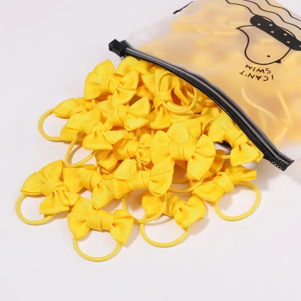 Girls' Bow Hair Ties Set – 5 Pack - Image 25