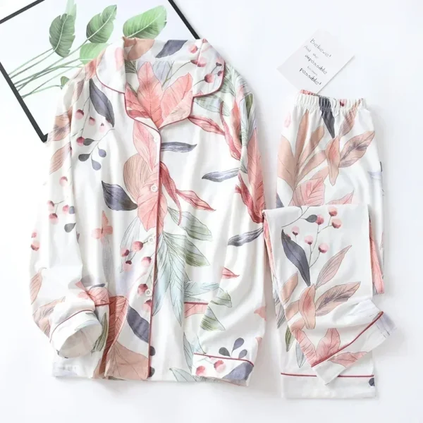 2-Piece Cotton Pajama Set for Women - Image 11