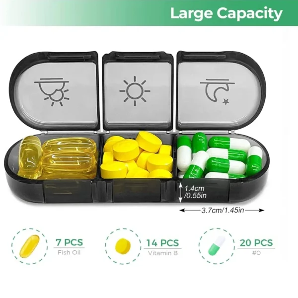 7-Day Travel Pill Organizer Case - Image 2
