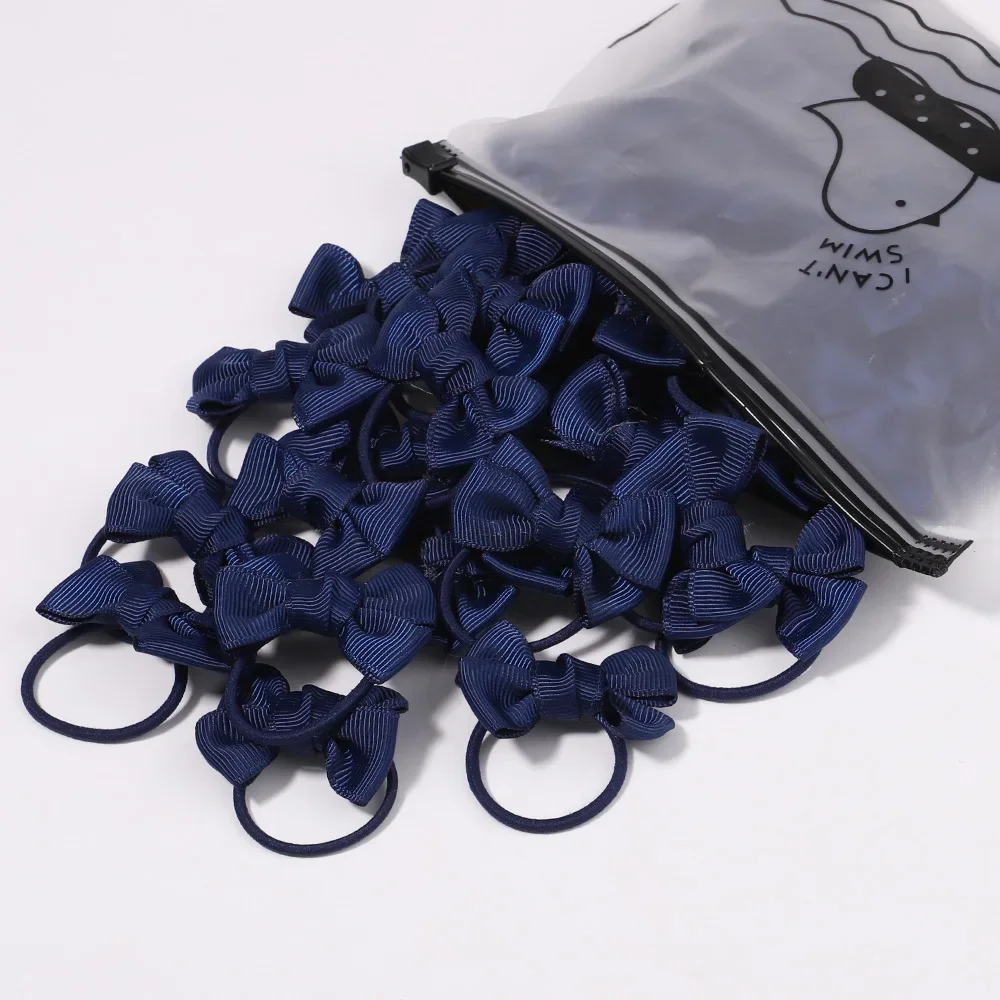 Charming 5-pack of soft bow hair ties for kids, perfect for fun hairstyles and all-day comfort!