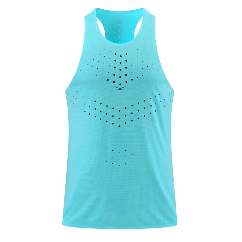 Unisex breathable tank top for athletes, perfect for running and workouts in warm weather.