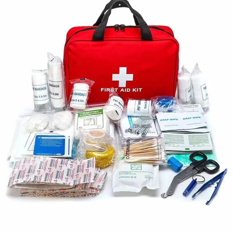 All-in-one 184-piece First Aid Kit for emergencies, ideal for outdoor adventures and travel.