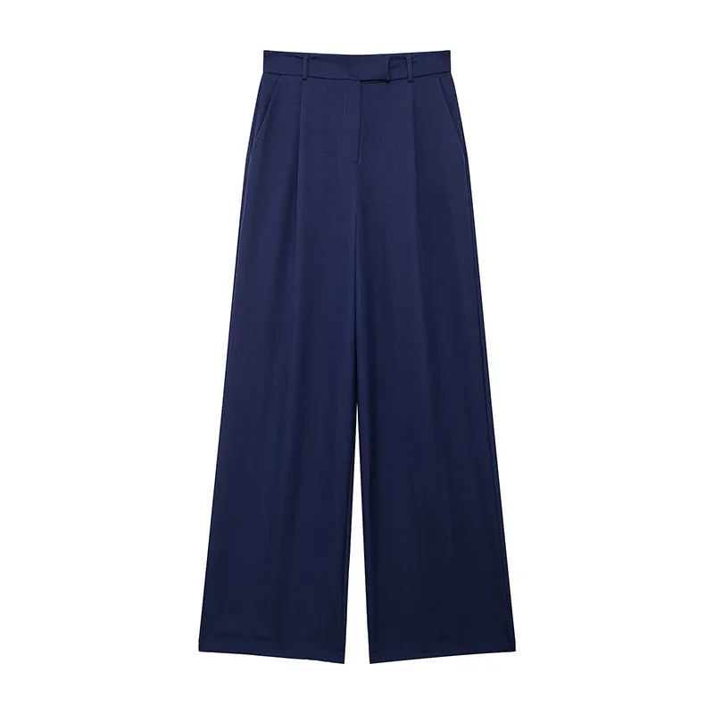 Chic high-waist straight pants, perfect for casual outings and versatile styling. Flattering fit guaranteed!