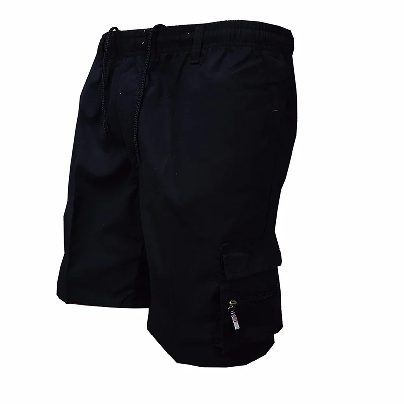 Men's cargo shorts: comfortable, loose fit, mid-rise waist, large pockets; perfect for spring and summer.