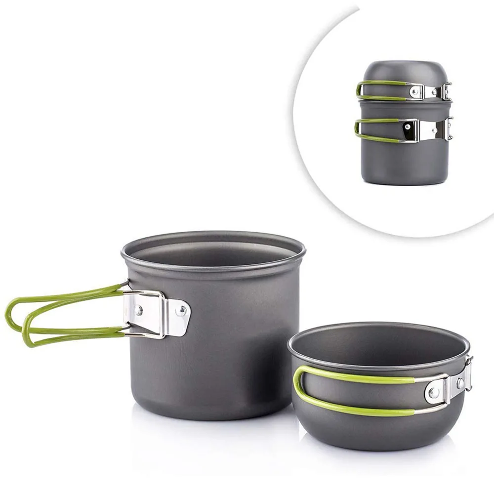 Ultralight, foldable camping pot for 1-2 people, perfect for outdoor cooking and adventures.