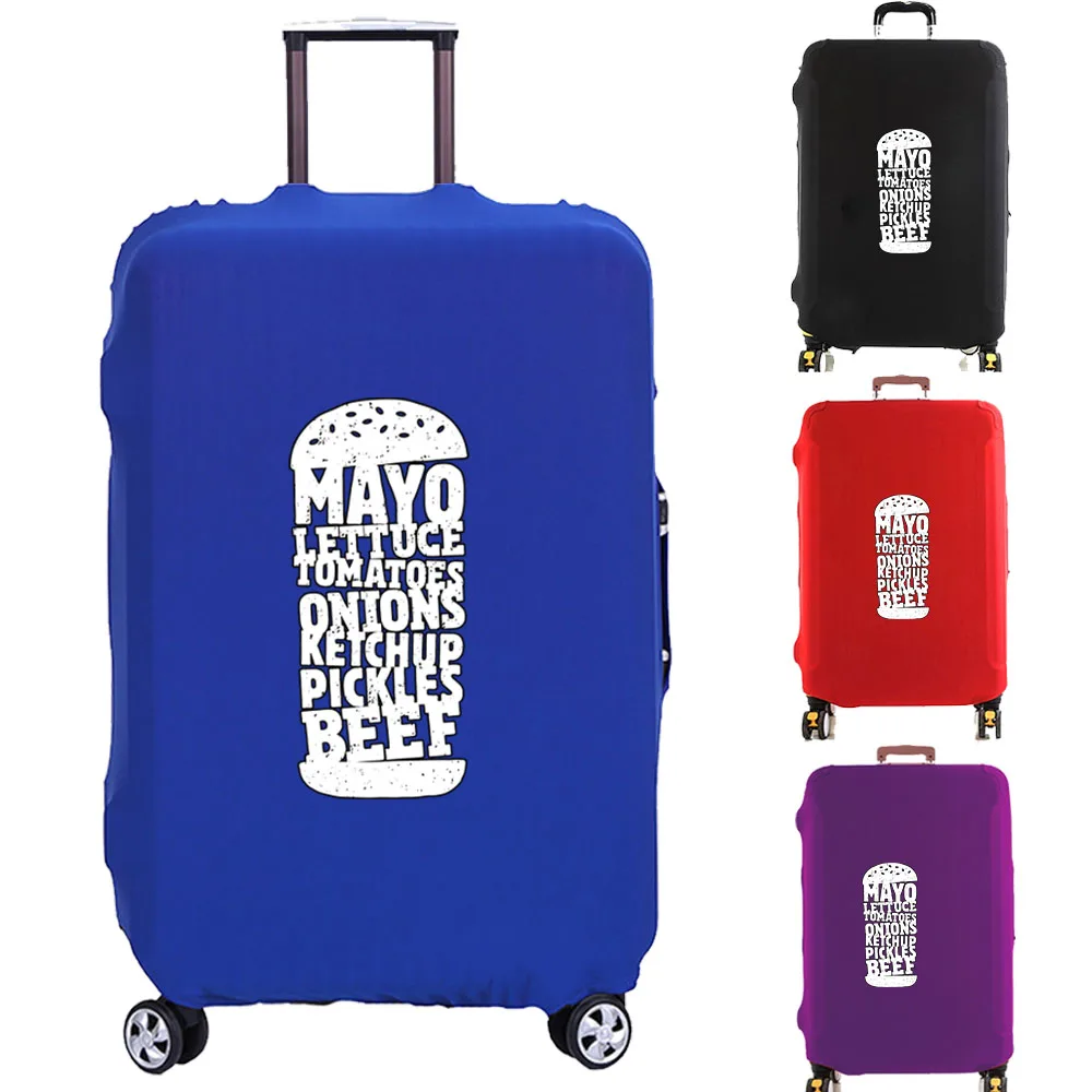 Protect your suitcase with this fun hamburger-pattern cover, ensuring style and durability on your travels!