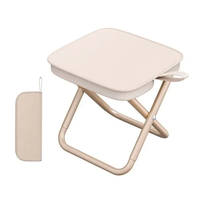 Lightweight, portable folding fishing chair with a durable metal frame for easy outdoor relaxation.