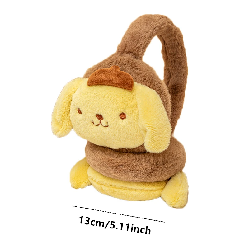 Cute Sanrio earmuffs featuring Kuromi, Cinnamoroll, and Melody, perfect for winter warmth and style!
