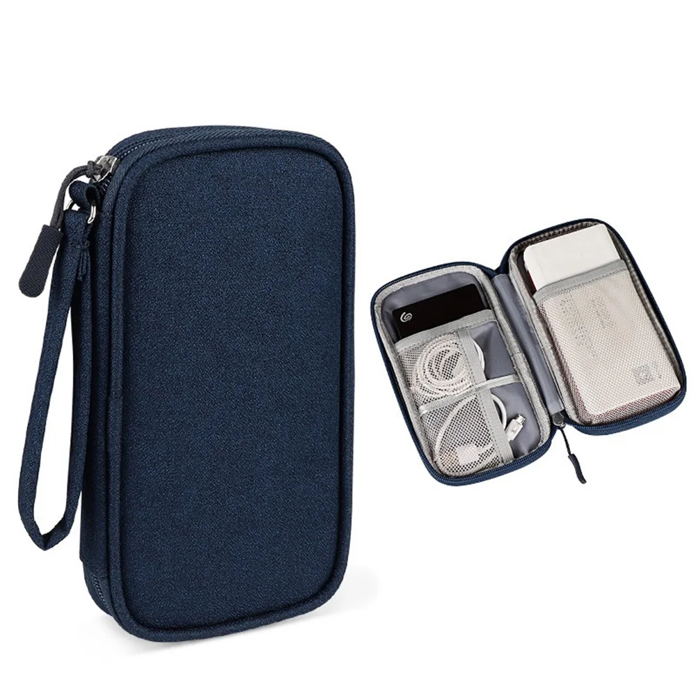 Compact, waterproof organizer bag for safely storing electronics and accessories while traveling.
