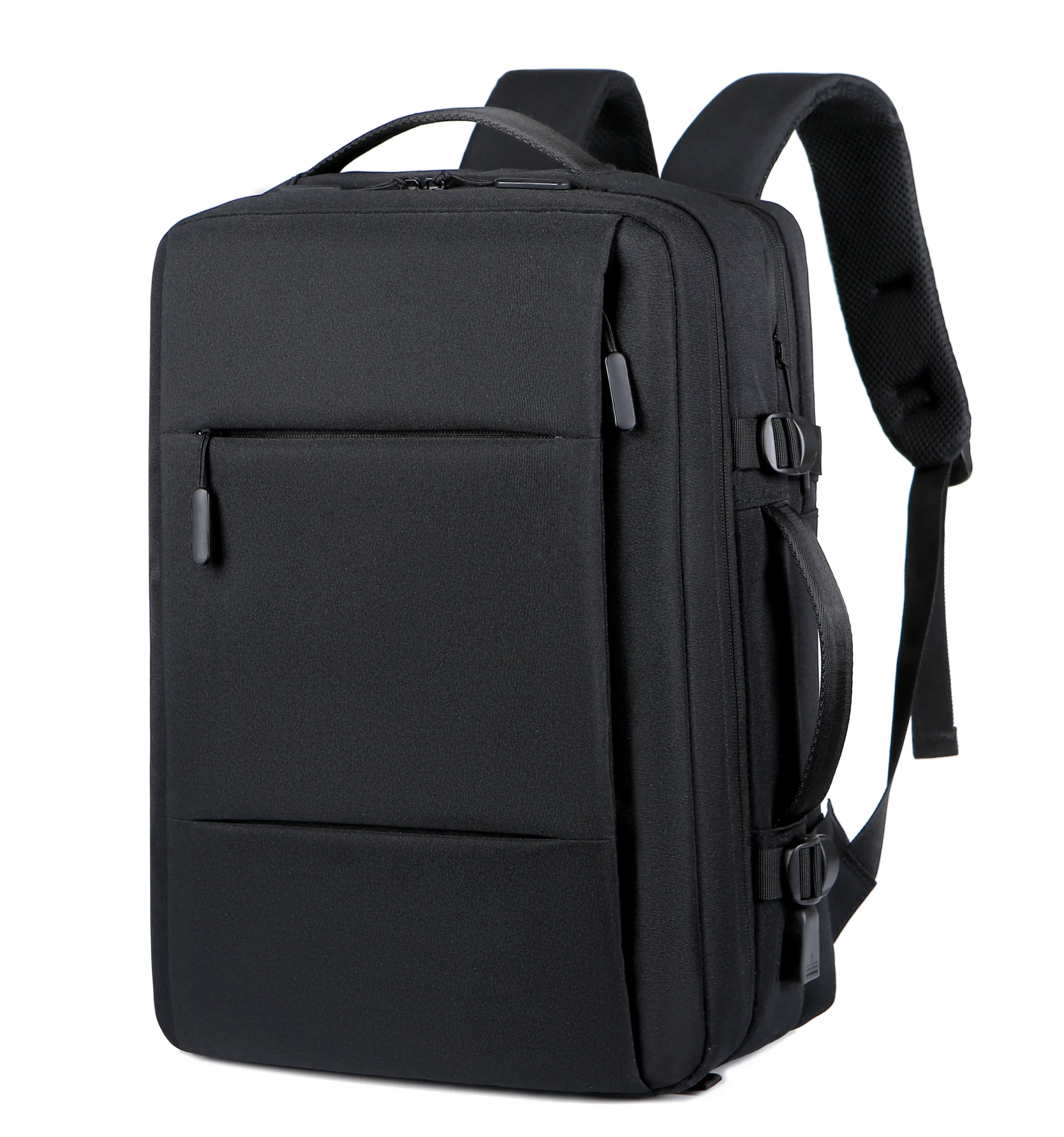 Stylish, expandable backpack with USB port, waterproof material, and ergonomic design for ultimate comfort.