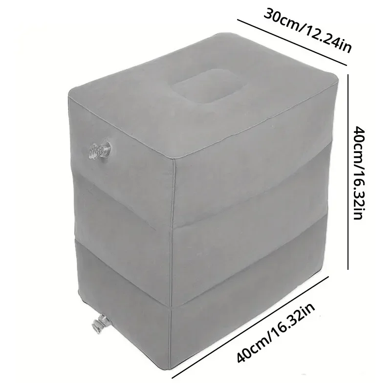 Inflatable foot rest pillow: adjustable, portable, and comfortable support for travel and relaxation.